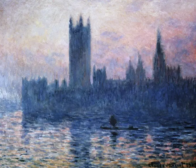 The Houses of Parliament, Sunset  1903 Claude Monet (1840-1926 French) Oil on canvas National Gallery of Art, Washington, D.C., USA