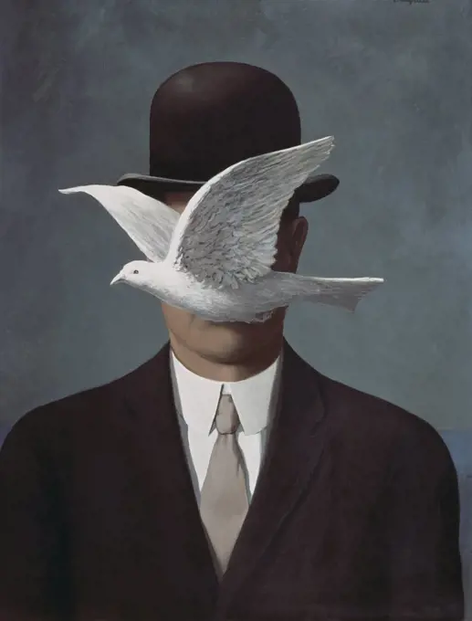 Man In Bowler Hat by Rene Magritte, 1898-1967