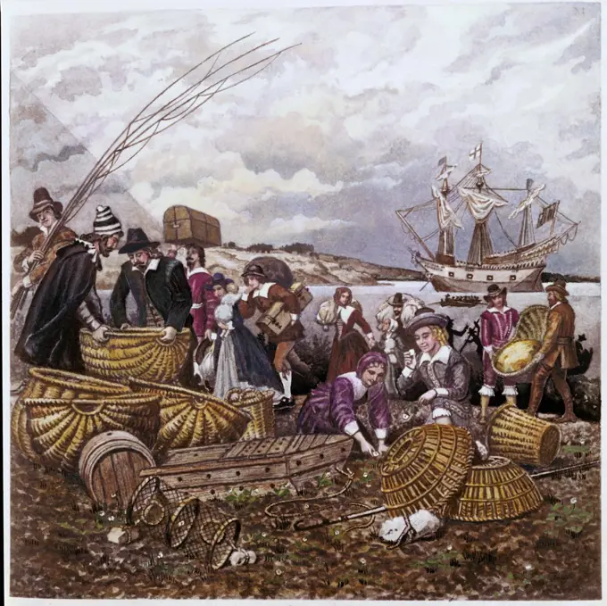 Landing of the Pilgrims Artist Unknown