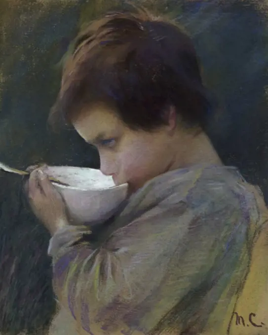 Child Drinking Mary Cassatt (1844-1926/American)