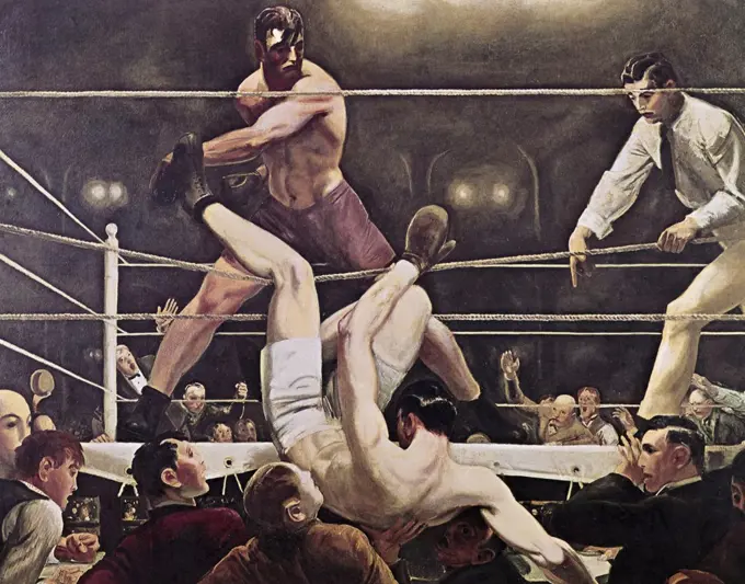 Dempsey and Firpo  George Bellows (1882-1925/American)