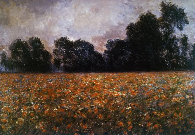 Field of Wild Poppies Claude Monet (1840-1926 French)  