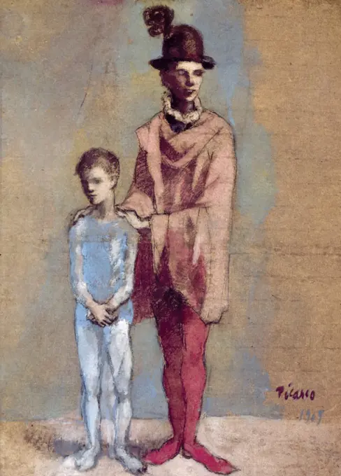 Comedian and Child by Pablo Picasso, 1909, (1881-1973)