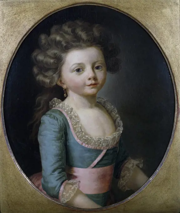 Mademoiselle Busseuil by Antoine Vestier, (1740-1824)