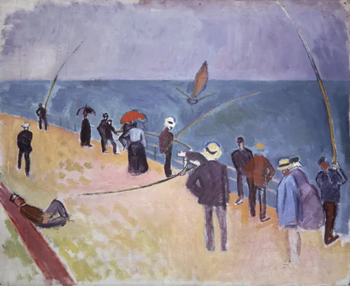 Fisherman At Saint Adresse by Raoul Dufy, 1907, 1877-1953