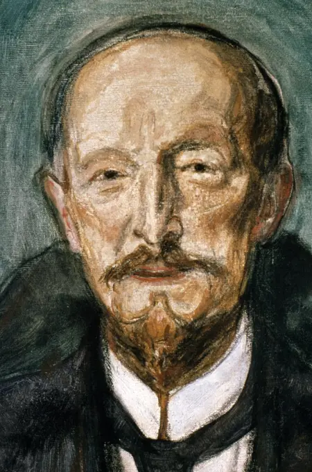 Bildnis Albert Kollmann by Edvard Munch, detail, 1863-1944, Switzerland, Zurich, Kunnsthaus Zurich