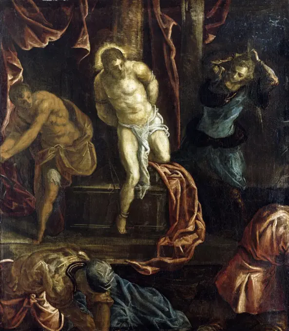 Scourging of Christ by Jacopo Tintoretto, (1519-1594)