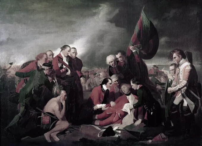 The Death of General Wolfe at Quebec,  by Benjamin West,  (1738-1820)