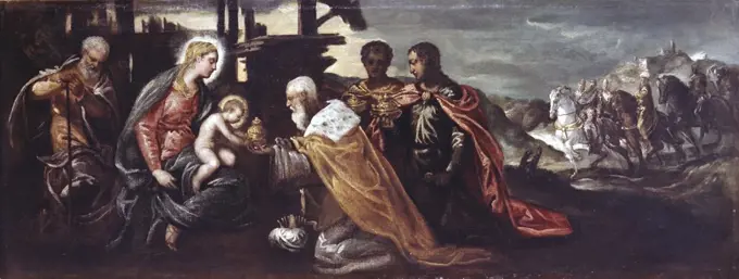 The Adoration of the Kings Jacopo Tintoretto (1518-1594 Italian) 