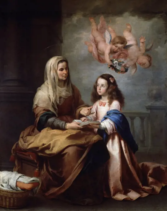 Saint Anna and the Virgin Bartolome Esteban Murillo (1617-1682 Spanish)