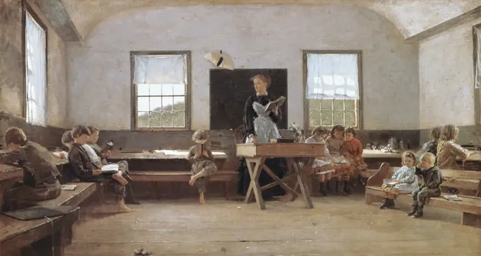 The Country School 1871 Winslow Homer (1836-1910/American) St. Louis Art Museum, St. Louis, Missouri, USA