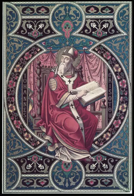 Saint John by unknown painter, stained glass, Artist Unknown