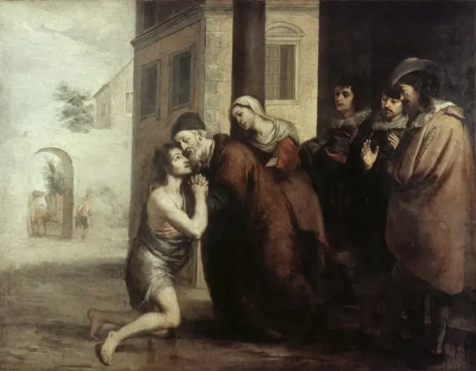 The Return of the Prodigal Son Bartolome Esteban Murillo (1617-1682/Spanish)