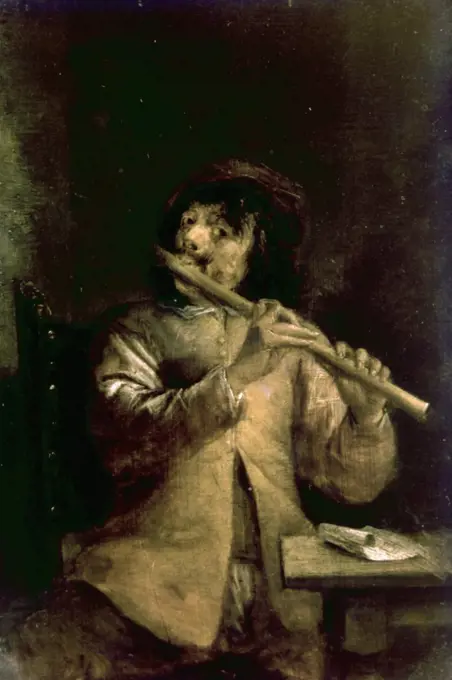 A Flute Player by David II Teniers, 1610-1690