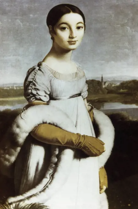 Portrait of Mademoiselle Riviere by Jean Auguste Dominique Ingres, oil on canvas, 1805, 1780-1867, France, Paris, Musee du Louvre