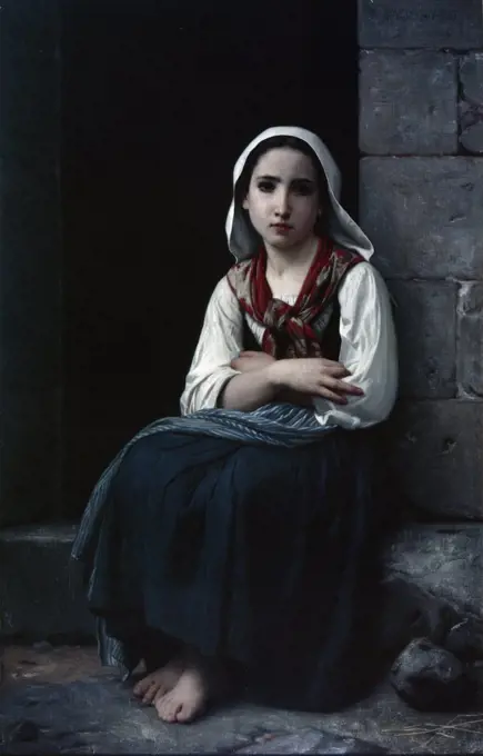 Yvonette by William-Adolphe Bouguereau, oil on canvas, (1825-1905), 1867