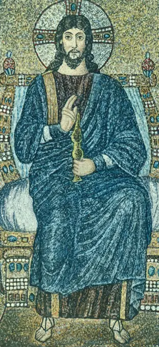 The Redeemer Enthroned,  mosaic,  6th Century