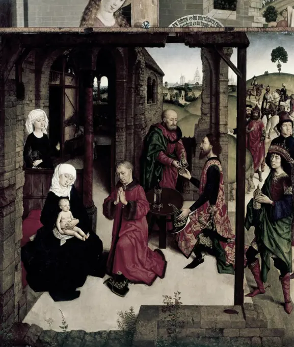 Adoration of the Magi C.1462 Dieric Bouts the Elder (ca.1415-1475 Netherlandish) Alte Pinakothek, Munich, Germany