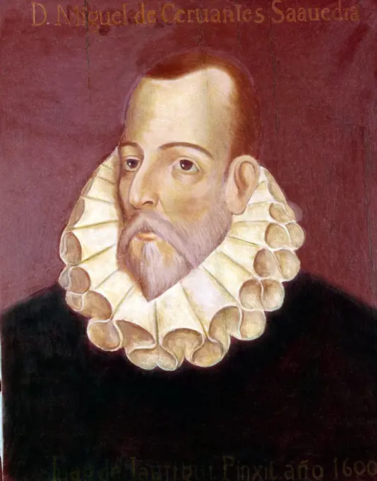 Portrait of Cervantes by unknown artist