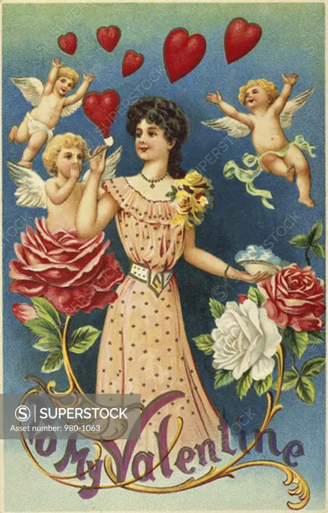 To My Valentine C. 1900 Nostalgia Cards Illustration