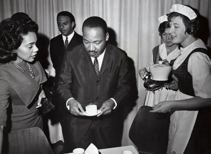 Coretta Scott King, Andrew Young, and Dr. Martin Luther King, Jr., Nobel Peace Prize Ceremonies, Oslo, Norway, December 10, 1964