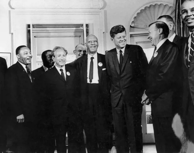 John F. Kennedy with Martin Luther King, 'March on Washington', 1963