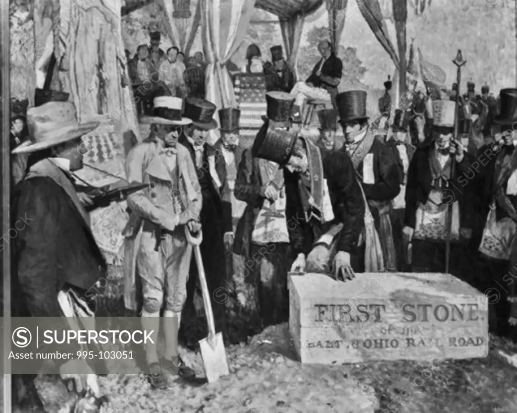 The Laying of the First Stone: The Beginning of the Baltimore & Ohio Railroad by Herbert D. Stitt, 1828