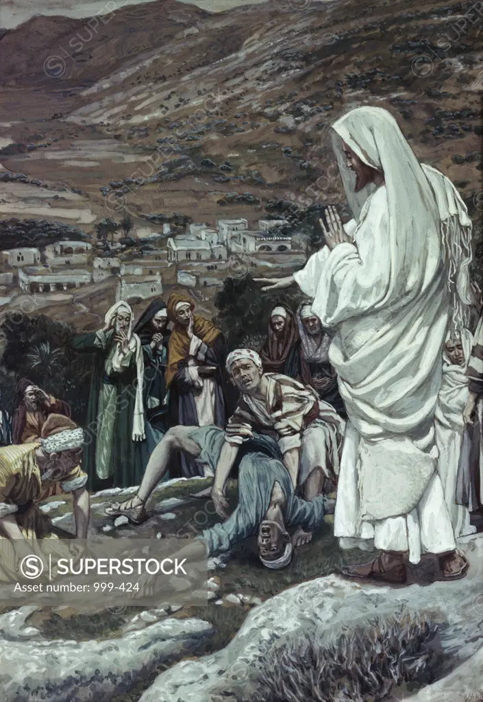 The Demoniac Boy at the Foot of Mount Tabor James Tissot (1836-1902/French)